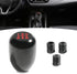 1 PC Automotive Gear Shift Knob, Car Five-Speed Gearbox Shift Head with Adapter, Modification Replacement Accessories, for Most Manual Transmissio...
