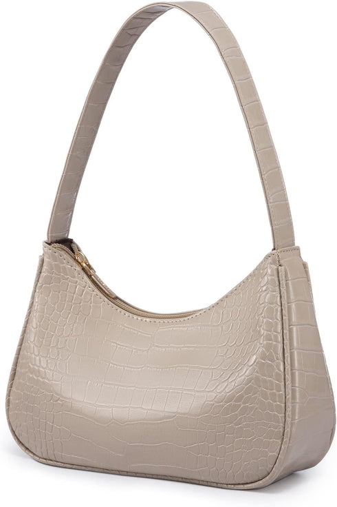 LOVEVOOK Shoulder Bag for Women, Small Purses Croc Pattern Clutch Purse Vegan Leather Little Purse Cute Mini Handbag...