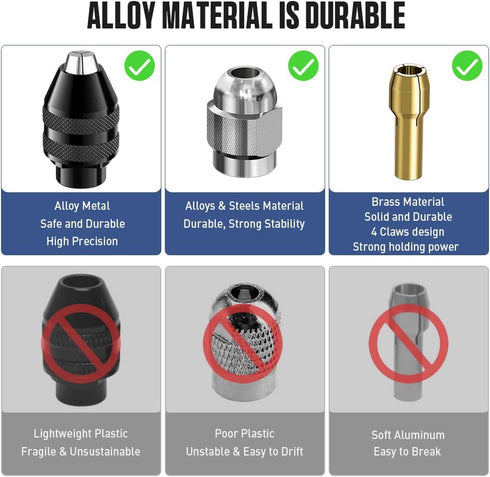 Drill Chuck Collet Set, 28 Pcs Chuck Collet Kit?1/32" - 1/8" ?Replacement 4486 Drill Keyless Bit Chuck Shank Rotary Tool Quick Change Adapter with...