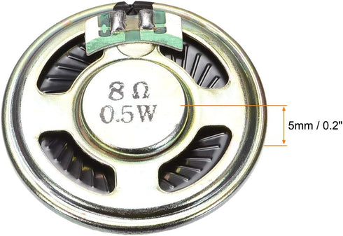 uxcell 0.5 W 8 Ohm DIY Magnetic Speaker 40mm Round-Shape Replacement Loudspeaker 2pcs...
