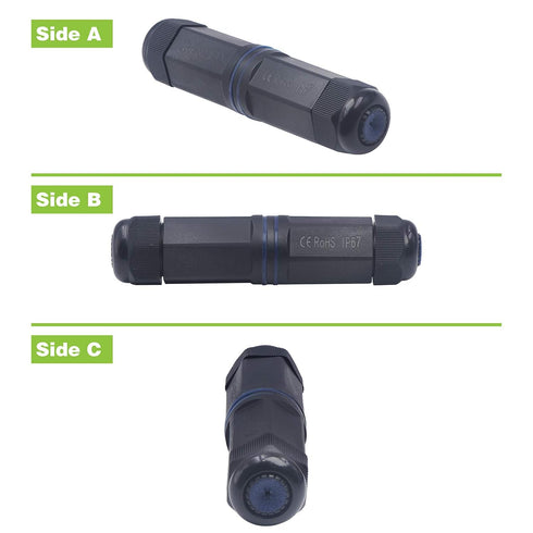 Waterproof RJ45 Coupler IP67 CAT6 Waterproof RJ45 Connector POE Outdoor Ethernet Connector 2 Pack...