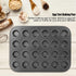 Muffin Pans, 24 Cups Nonstick Steel Cupcake Pan Muffin Baking Pan Bakeware Muffin Tin Black Cupcake Tray Mini Muffin Tins for Baking...