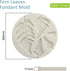 2PCS Succulent Fondant Mold Fern Leaf Fondant Mold Silicone Polymer Clay Molds Cake Decoration Molds Gumpaste 3D Silicone Molds for Cupcakes, Choc...