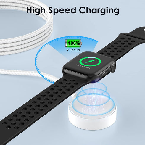 2 Pack for Apple Watch Charger Cable 3.3ft /1m,iWatch Charger Nylon Braid USB C Cable Cord Compatible with Apple Watch Charger Ultra/8/7/6/5/4/3/2...