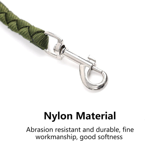 uxcell Dog Pet Leash Rope Nylon 5 Feet Padded Handle Rope Leashes Dog Walking Training Leash for Medium Large Dogs M Size Army Green...
