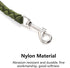 uxcell Dog Pet Leash Rope Nylon 5 Feet Padded Handle Rope Leashes Dog Walking Training Leash for Medium Large Dogs M Size Army Green...