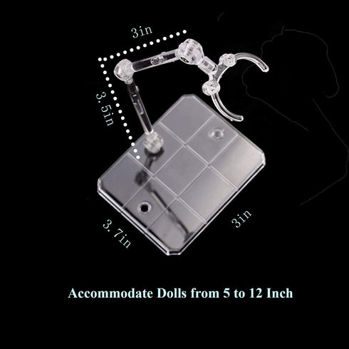 5 Pcs Action Figure Display Holder, Transparent Action Display Stand for Doll Model Toy...