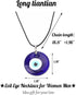 Long tiantian Evil Eye Pendant Necklace,Blue Turkish Glass Leather Rope Evil Eye Necklace for Women Men Lucky Protection Necklace Jewelry...
