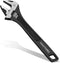 HAUTMEC 6 inch Adjustable Wrench Extra Wide Jaw Black Finish Adjustable Wrenches Drop-Forged CR-V Steel Metric & SAE Scales for Home Garage Worksh...