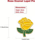 12/50/100Pcs Yellow Rose Pins Bulk 1.2“ -Valentine's Day Flower Enamel Lapel Pin Brooch Badge Gifts For Men Women Clothes Bags Hats...
