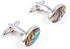 Abalone Oval Pair Cufflinks in a Presentation Gift Box & Polishing Cloth...