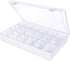 2Pack 18 Grids Craft Organizers and Storage Bead Organizer Tackle Box Organizer with Adjustable Divider, Plastic, Clear...