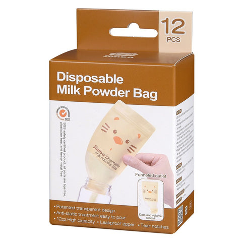 Simba Disposable Formula/Milk Powder Bag (12 oz, 2 packs, total 24 bags)...