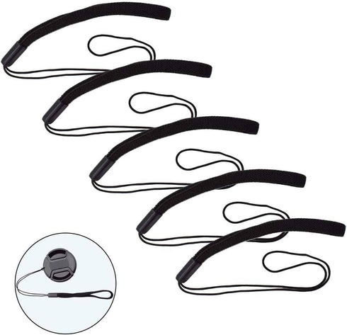 5 Pack Elastic Lens Cap Keeper Lens Cover Leash Prevent Lens Cap Lost Compatible with Canon/Nikon/Sony/Fujifilm/Olympus/Panasonic DSLR SLR Camera ...