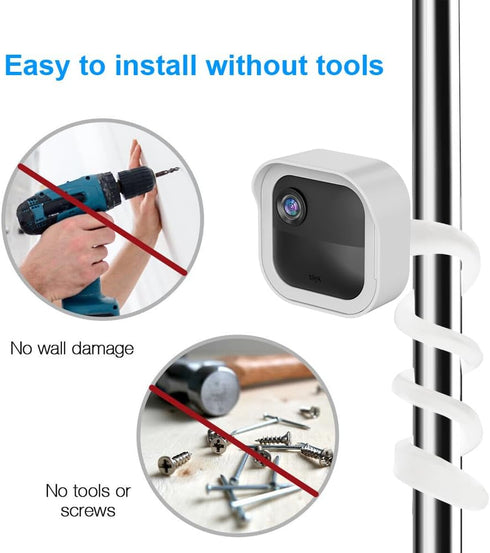 All-New Flexible Twist Mount Compatible with Blink Outdoor (4th &3rd Gen), Weather Proof Protective Housing with Blink Sync Module Wall Mount (Whi...