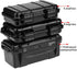 Tbest Organizer Box Heavy Duty,Outdoor Waterproof Shockproof Airtight Survival Box Storage Container Case Carry Box Black Dry Storage Box for Fish...