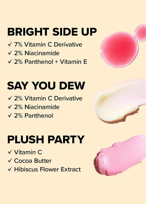 I Dew Care Skincare Set - Vitamin To Glow Pack | With Niacinamide, Grapefruit Extract, Vitamin C, Trio Set, Spa Day, Gift set, Travel Size, Glass ...