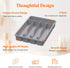Lifewit Silverware Drawer Organizer Tray, Plastic Cutlery Storage for Kitchen Drawer, Flatware and Utensil Holder Divider for Spoons Forks Knives ...