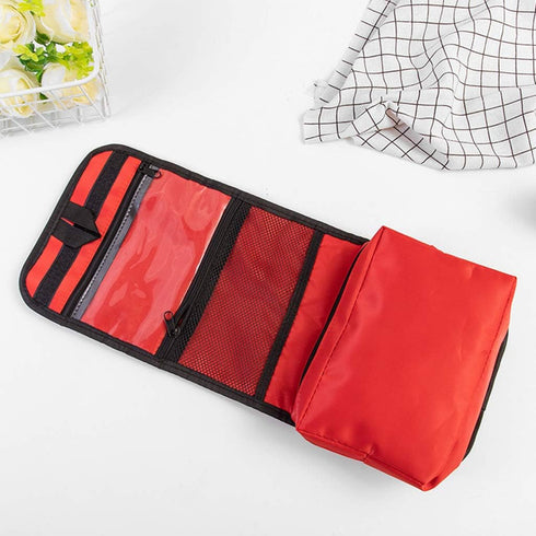 First Aid Bag First Aid Kit Empty Medical Storage Bag Red Trauma Bag for Emergency First Aid Kits Car Workshop Cycling Outdoors (Red Folding)...