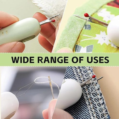 Seam Ripper, 2024 Upgrade 2 in 1 Needle Threader for Sewing, Threading and Thread Removal Tools, Sewing Seam Thread Remover for Needle Work Patter...