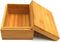 Zhou Bamboo Natural Storage Box with Cover - Unpainted Wooden Gift Box (6.3x4.72x2.76 inch)...