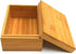Zhou Bamboo Natural Storage Box with Cover - Unpainted Wooden Gift Box (6.3x4.72x2.76 inch)...