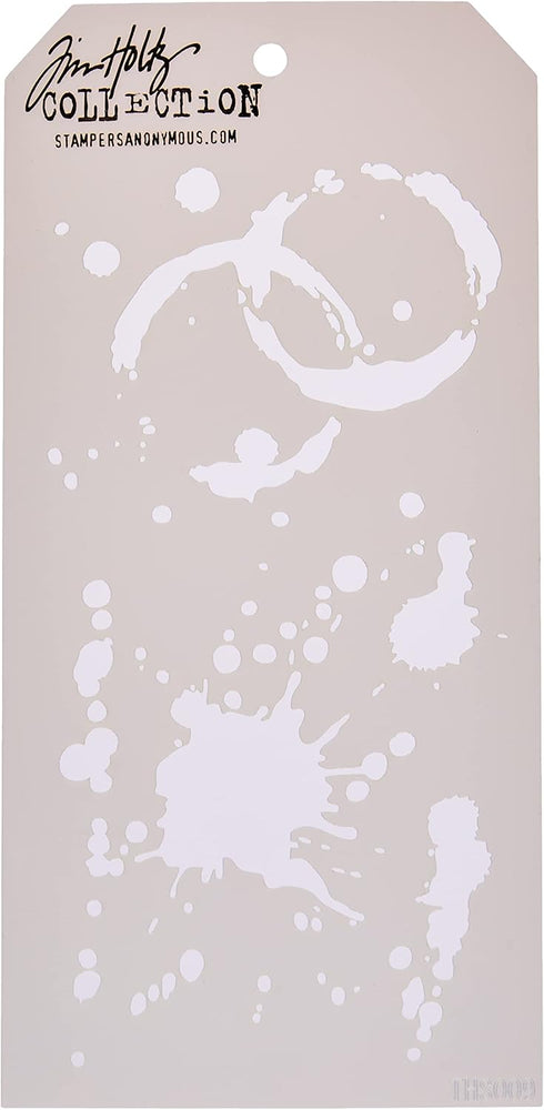 Stampers Anonymous Tim Holtz Layered Stencil 4.125"X8.5", Splatters...
