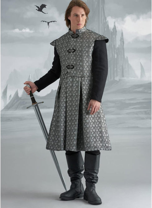 Simplicity Sewing Pattern S9593 AA Men's Coat, Jacket and Vest Costume, Size 38-44...