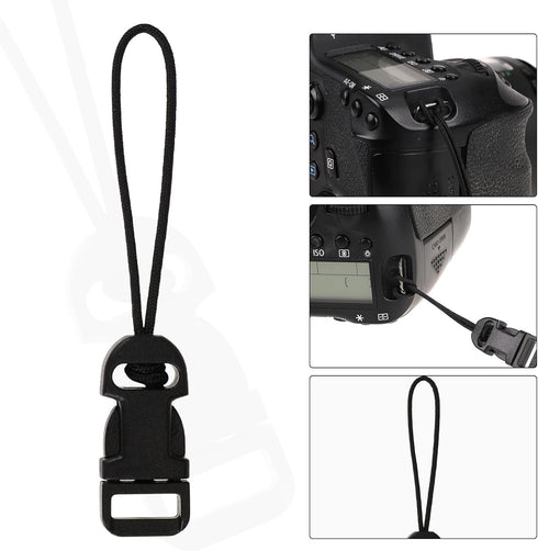 Camera Quick Release Strap, 4 Pcs Black Adjustable Camera Strap Quick Release Clips Connector Buckle Quick Release Connect Adapter to Camera Neck ...