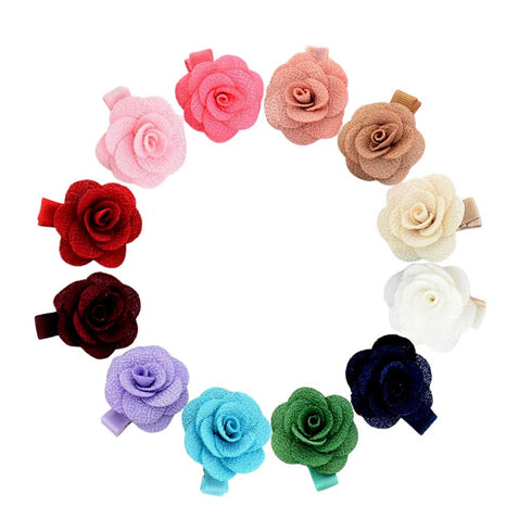 inSowni 12 Pack Flower Alligator Hair Clips Barrettes Fully Lined for Infants Baby Girls Toddlers Kids...