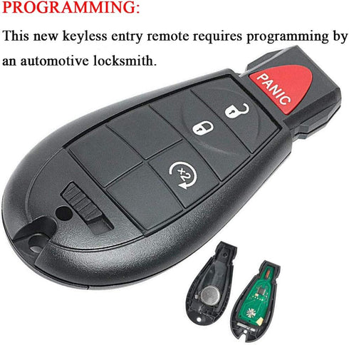 Keyless Entry Remote Car Key Fob Replacement for GQ4-53T for 2013-2018 Dodge Ram 1500 2500 3500...