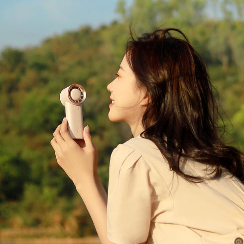 Portable Handheld Mini fan, Powerful Turbo Fan 14h Max Cooling Time, 3600mAh USB Rechargeable Hand Held Fan Personal Fans with 3 Speeds for Travel...