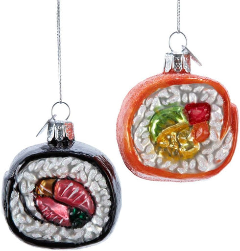Kurt Adler Noble Gems Glass Sushi Ornament 2Pc Set...