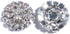 50PCS 19mm Round Crystal Rhinestone Buttons with Flatback for DIY Hair Accessories, Flower Center Bouquet Wedding Invitation, Clothes Sewing (KA3)...