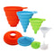 KongNai 4 Sizes Kitchen Funnel Set, Food Grade Silicone Collapsible Funnel, Funnels for Kitchen Use Filling Bottles, Canning, Cooking, and Water P...