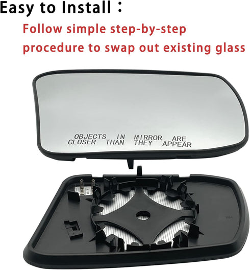 Right Passenger Side Heated Mirror Glass Replacement For Altima Sentra 2013 2014 2015 2016 2017 2018 - for Altima Sentra Side Mirror Glass With Re...