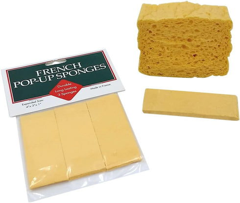 Kitchen Supply French Pop Up Sponges, Pack of 3...