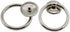 Kitchen Cabinet Handles, Metal Drawer Rings Pulls,Single Hole Cabinet Handles and Knobs,Bathroom Cabinet Hardware with Installation Screws (Silver...