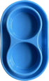 PetLike Ants Away Double Cat Dog Pet Water and Food Bowls,6cups /48oz Cat Dog Feeding Bowl Pet Food Dish for Puppy Medium larger Dogs Cats (Blue, ...