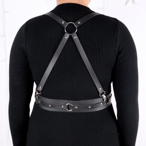 50.5IN Plus Size Belt Leather Harness Belt Adjustable Body Harness...
