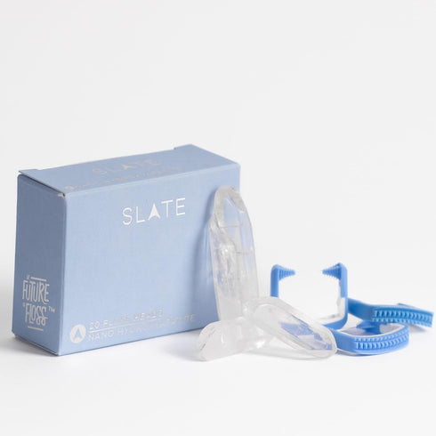 Slate Flosser Refills - 20 Nano Hydroxyaptite Floss Heads | Reusable Woven Floss, Floss without PFAS & Unwaxed Dental Floss | Slate Flosser Floss ...