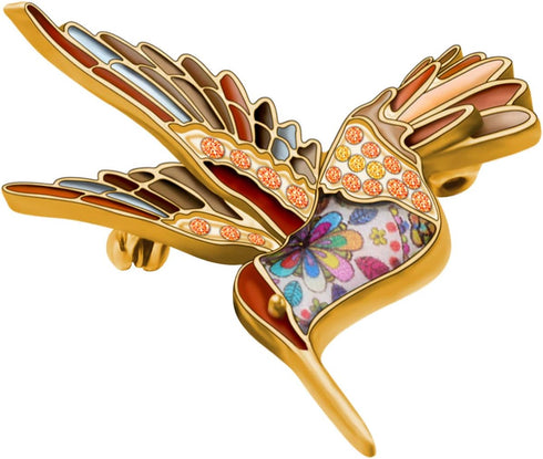 Enamel Hummingbird Brooch Pins Bird Lapel Scarf Pins for Women Girls Gifts Bag Clothes Jewelry...