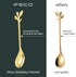 12 PCS Stainless Steel Gold Dessert Spoons, IFeico Coffee Spoons Set, 4.7 inch Ice Cream Leaf Spoon, Tea Demitasse Stirring Spoon for Family Parti...