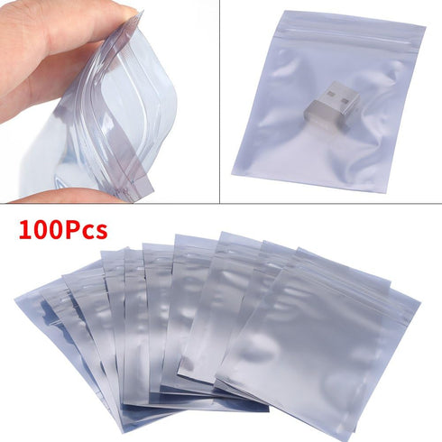 Antistatic Pouch, 100Pcs/set 6x9cm Antistatic Resealable Ziplock Pouch Storage Bag for Electronic Accessories for Batteries Electronic Components...