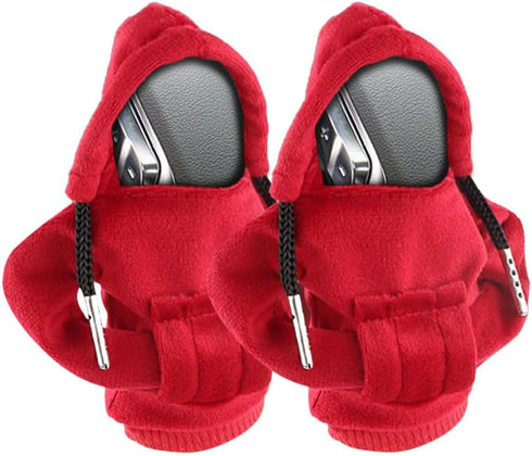 2PCS Shift Cover for Car, Shift Knob Cover, Car Gear Shift Cover, Hoodie Car Shifter, Hoodie Car Shifter, Soft Shift Knob Cover Interior Decor Acc...