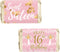 Pink and Gold Sweet 16 Birthday Party Mini Chocolate Candy Bar Wrappers, Pink Sweet Sixteen Party Favor Stickers - 42 Count...