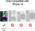 JETech Matte Case for iPhone 14 6.1-Inch, Shockproof Military Grade Drop Protection, Frosted Translucent Back Phone Cover, Anti-Fingerprint (Black...