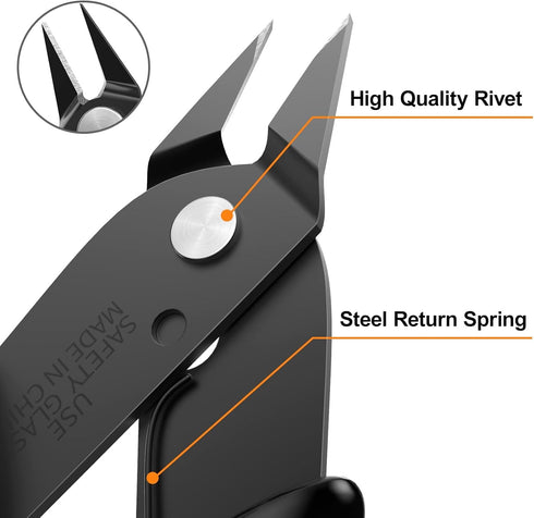 BOENFU Precision Wire Cutter Jewelry Zip Tie Cutters Flush Cutters Nippers Small Side Cutting Pliers for 3d Print, Plastic Models, Jewelry, Electr...