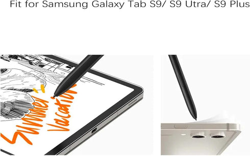 Galaxy Tab S9 Ultra S Pen Replacement for Samsung Galaxy Tab S9 Plus Stylus Pen Replacement Without Bluetooth (Black) + Free 5 Tips for Samsung Ga...