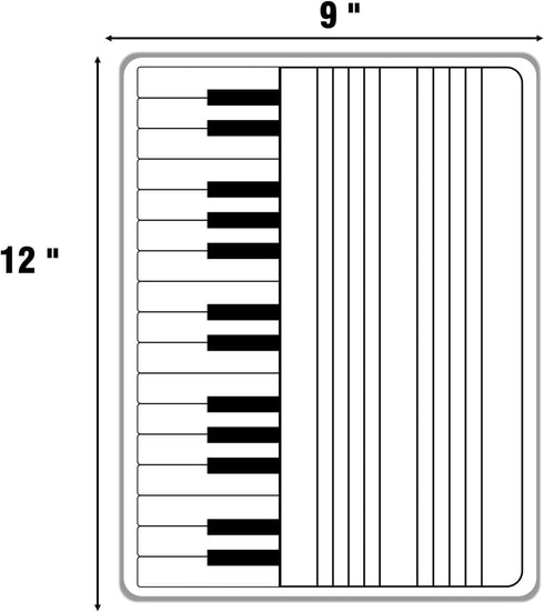 9"X12" Lapboard Double Sided Musical Notes whiteboard for Kids Students, Dry Erase Music Staff White Boards, Musicians and Home with Two Markers...